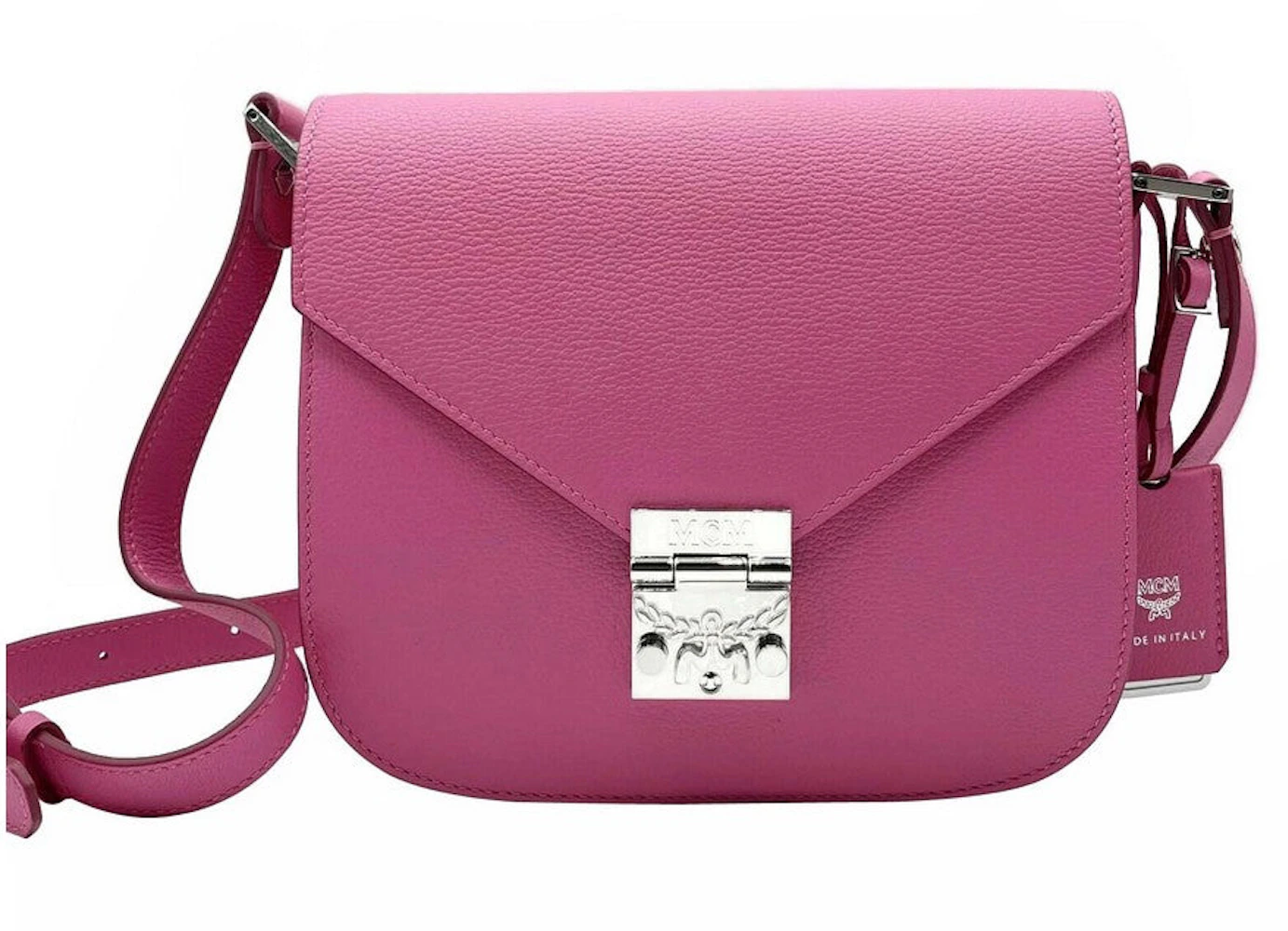 MCM Patricia Crossbody Shoulder Bag Sugar Pink in Leather with Silver-tone  - US