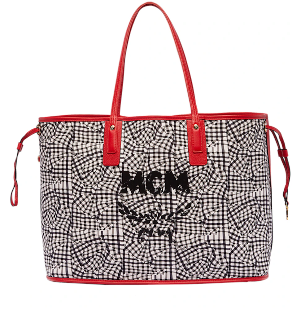 MCM Reversible Liz Shopper Visetos Large Ruby Red in Coated Canvas with ...
