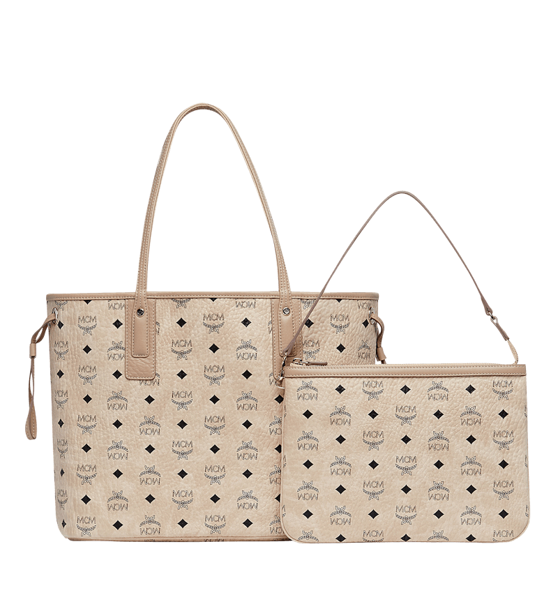 Medium Reversible Liz Shopper in Visetos Cognac