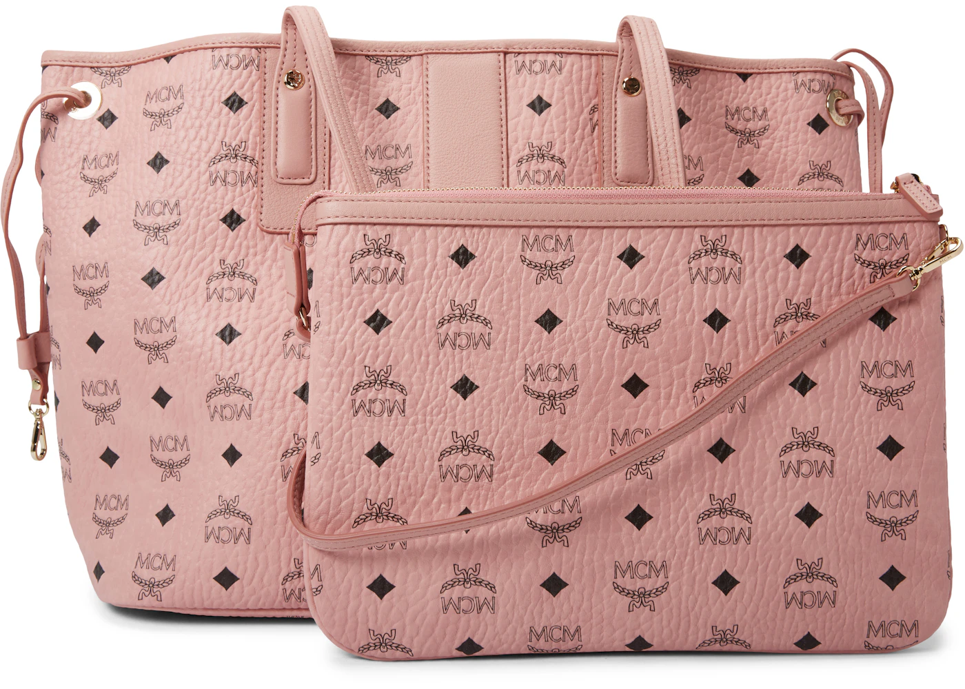 Reversible liz shopper in visetos pink Clearance