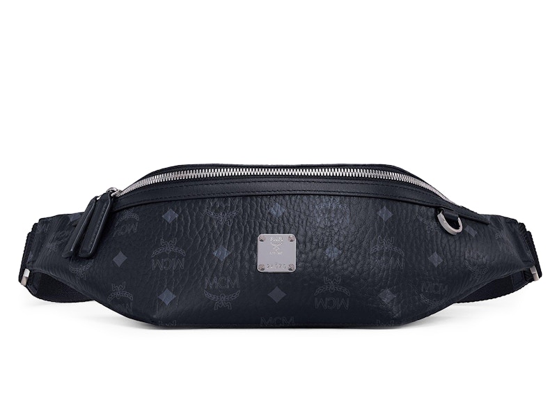 MCM Slim Fursten Belt Bag Medium Visetos Black