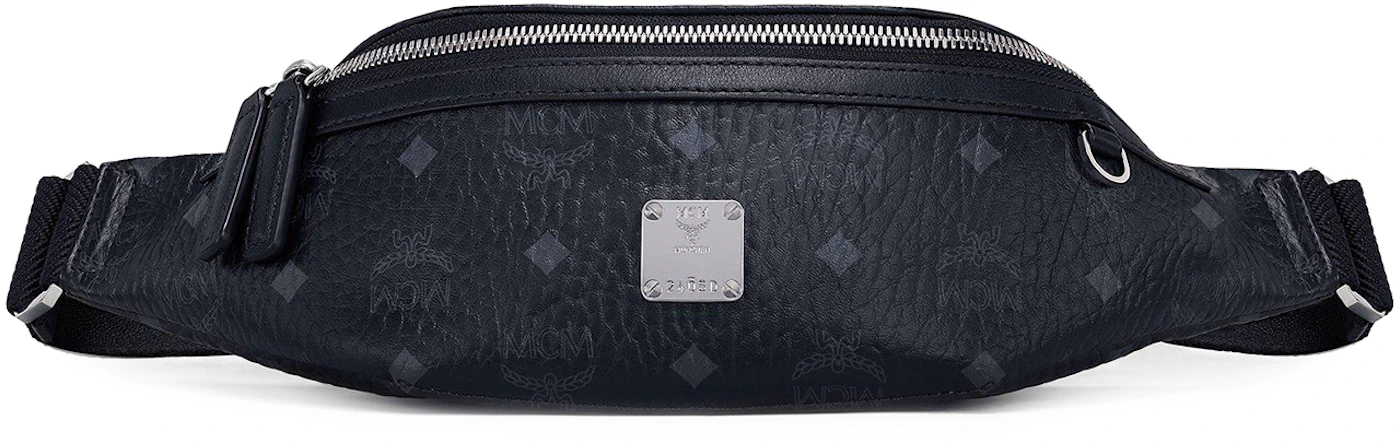 Vintage MCM Black Visetos Mini Boston Handbag