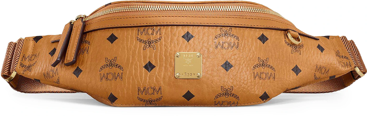 MCM Medium Fursten Maxi Visetos Belt Bag in Brown