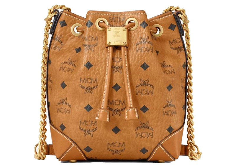 Mcm visetos drawstring on sale bag