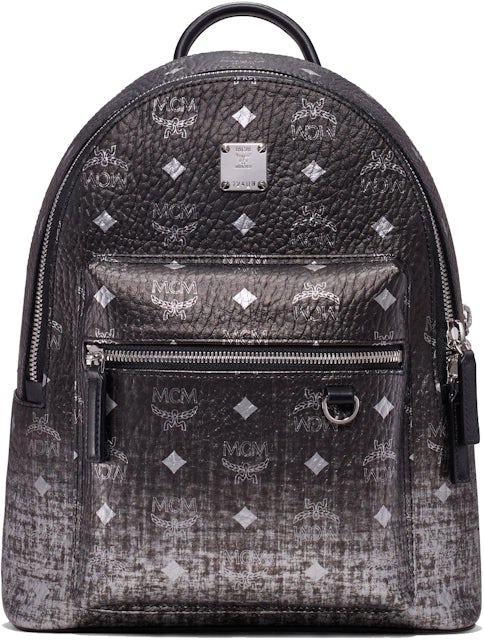 Medium Stark Side Studs Backpack in Visetos White