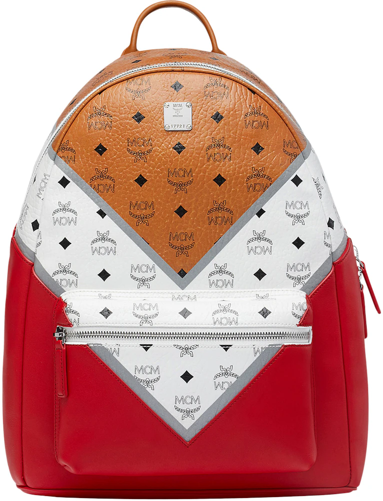 MCM Klassik Sling Bag In Visetos in Red for Men