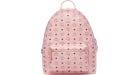 MCM Stark Backpack Visetos Side Studs Medium Soft Pink