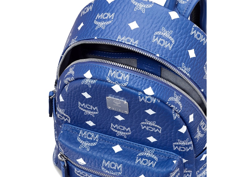 Navy blue mcm backpack sale