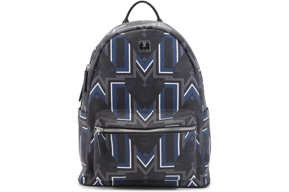 MCM Stark Backpack Visetos Gunta M Stripe Medium Black