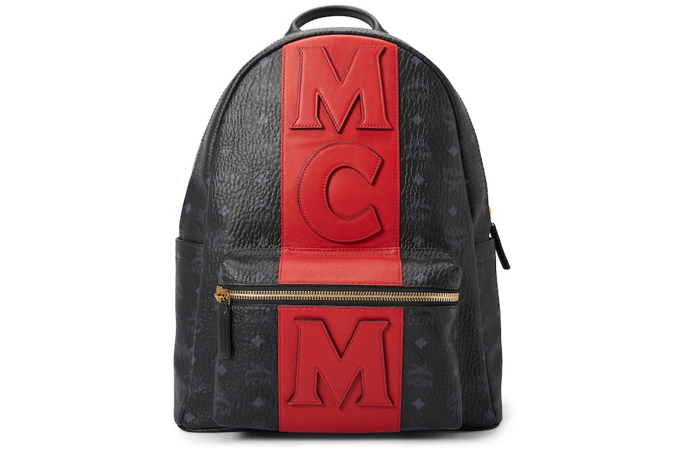 Mcm Stark 40 Visetos Backpack in Black