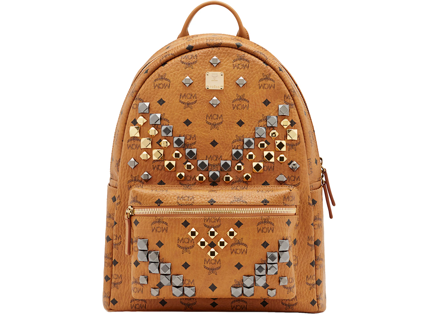 Bluesalon Mcm Stark Side Studs Backpack In Visetos Leather