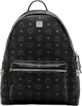MCM Stark Backpack Visetos Side Studs Medium Black