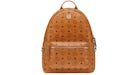 MCM Stark Zaino Visetos Borchie Laterali Medio Cognac