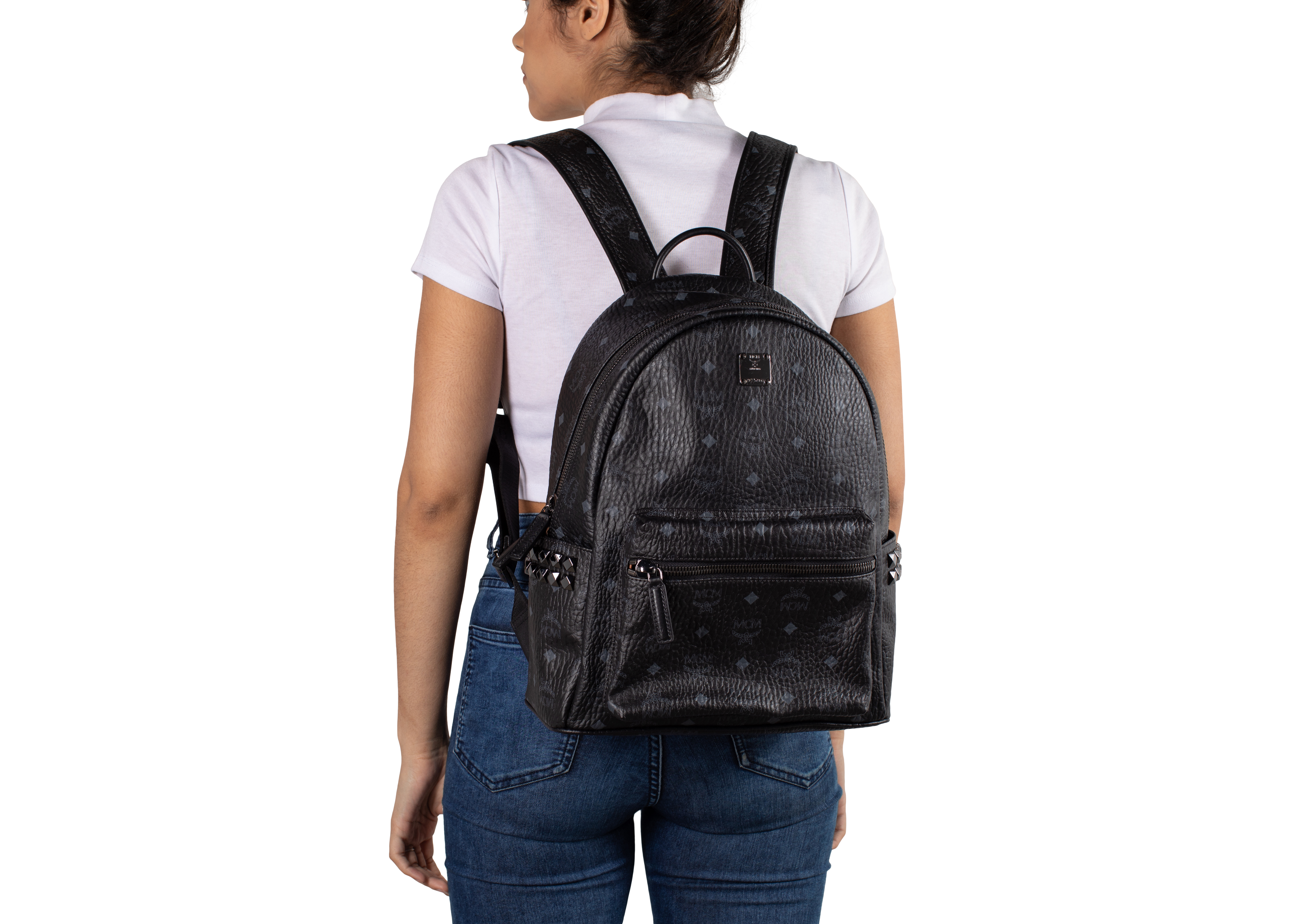 Mcm backpack black discount large