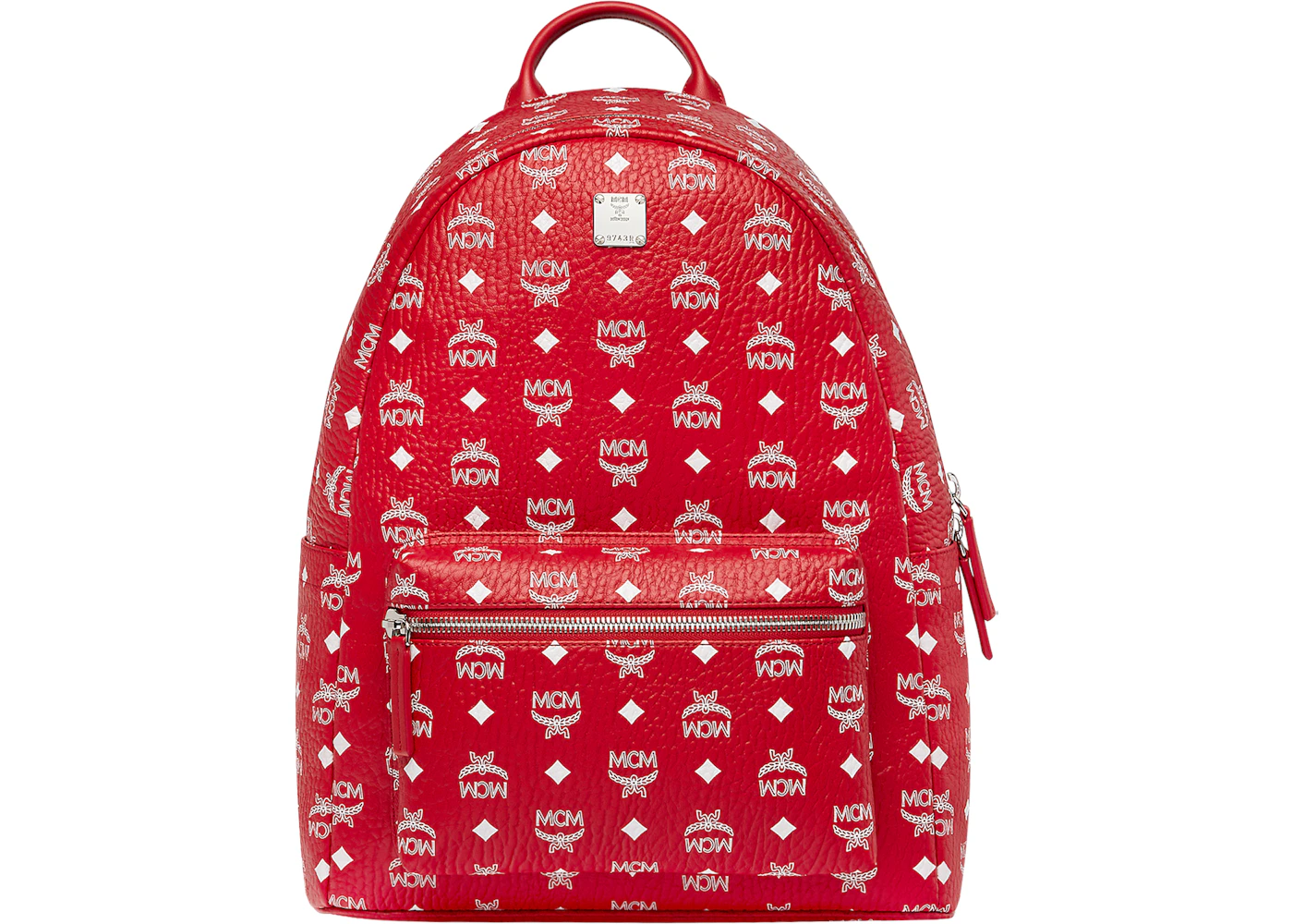 Mcm Visetos Mcm Red Hat MCM Stark Backpack Visetos White