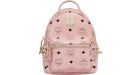 MCM Stark Bebe Boo Zaino Visetos Borchie Laterali X-Mini Rosa Morbido