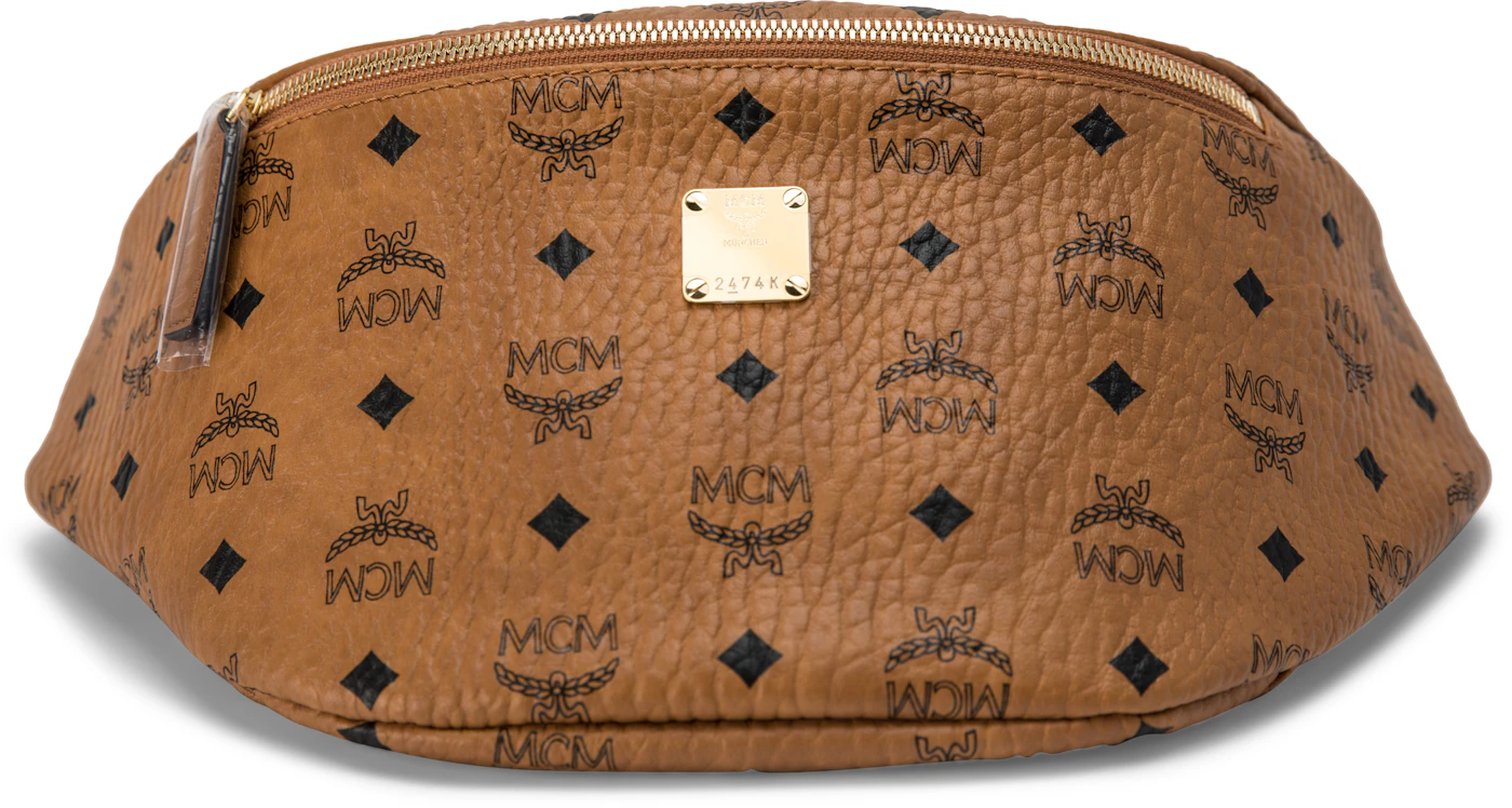 MCM Visetos Stark Modular Belt Bag Cognac 365783