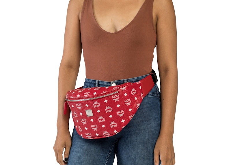 Mcm fanny pack on sale red