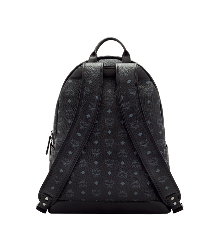 MCM Stark Classic Backpack Visetos Large Black in Coated Canvas