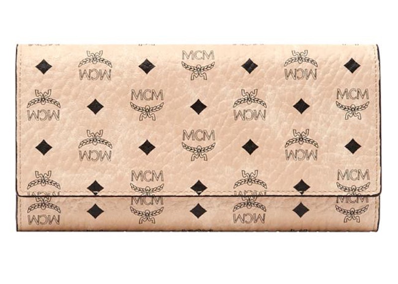 Beige best sale mcm wallet