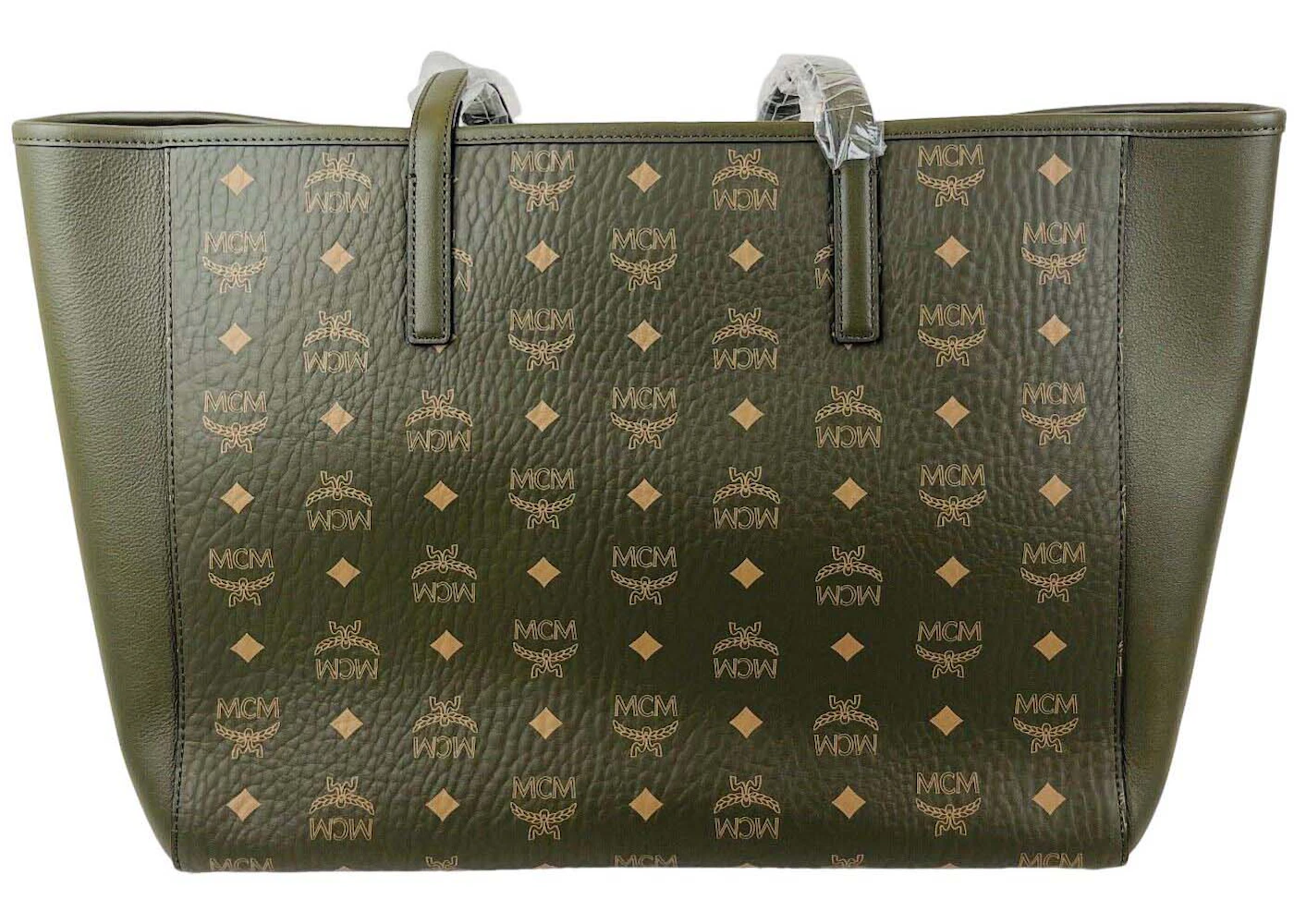 Green mcm tote Clearance