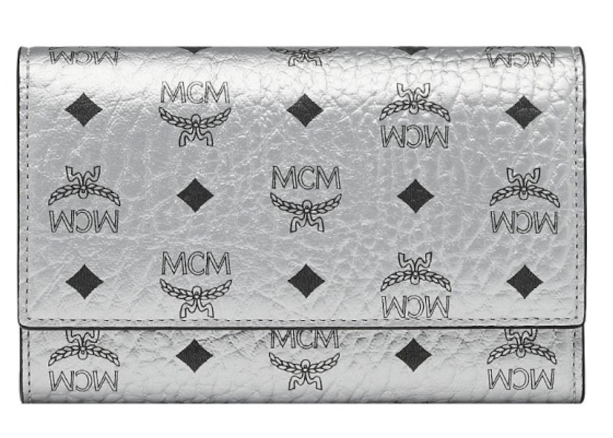 MCM Wallet Visetos Original Silver in Leather - US