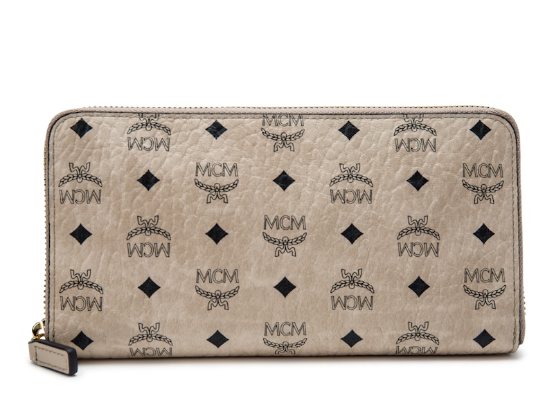 Beige discount mcm wallet