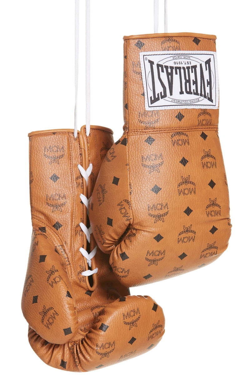 MCM x Everlast Powerlock Gloves Lace Visetos Nordstrom Exclusive Cognac in Coated Canvas Leather US