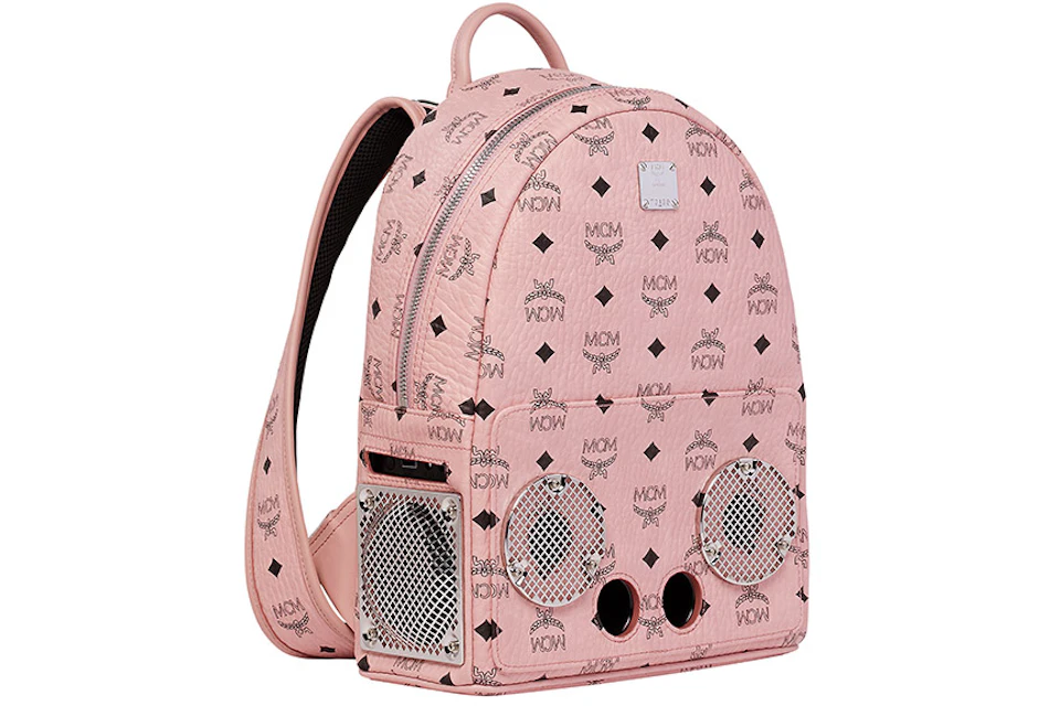 MCM x WizPak Stark Backpack Visetos Small Soft Pink