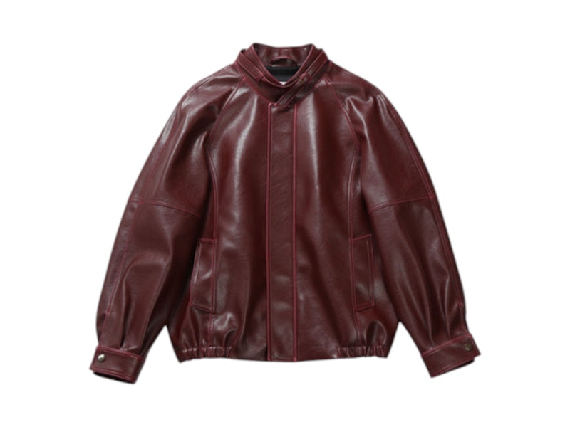 Pre-owned Mm6 Maison Margiela Women's Mm6 Sports Jacket In Burgundy