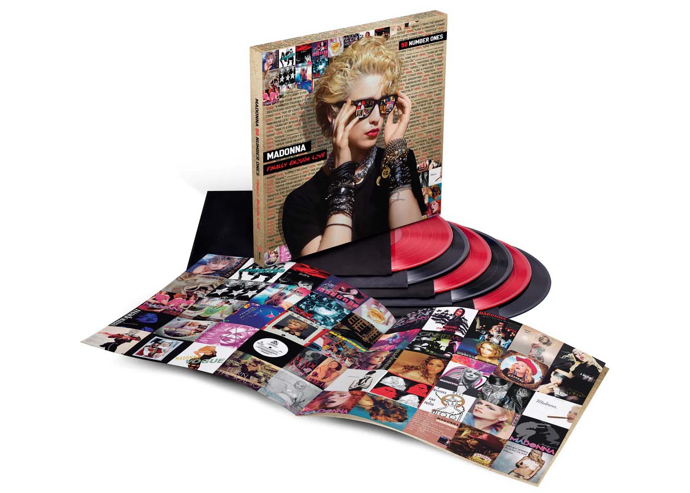 Madonna Finally Enough Love: 50 Number Ones 6XLP Vinyl Boxset Black/Red