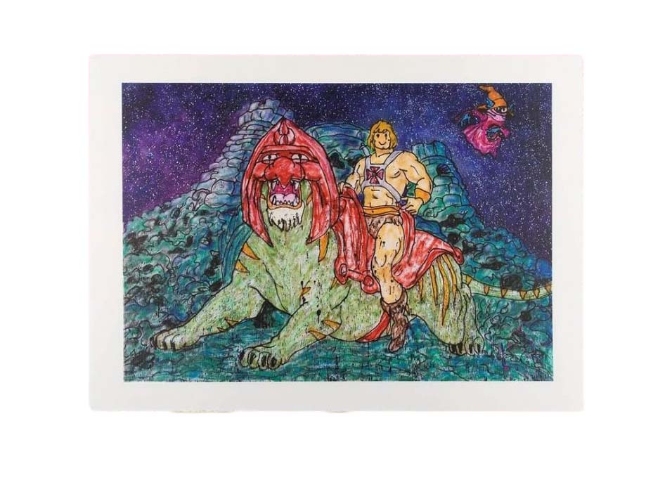 Madsaki x Masters of the Universe He-Man & Battle Cat Print (Open Edition)