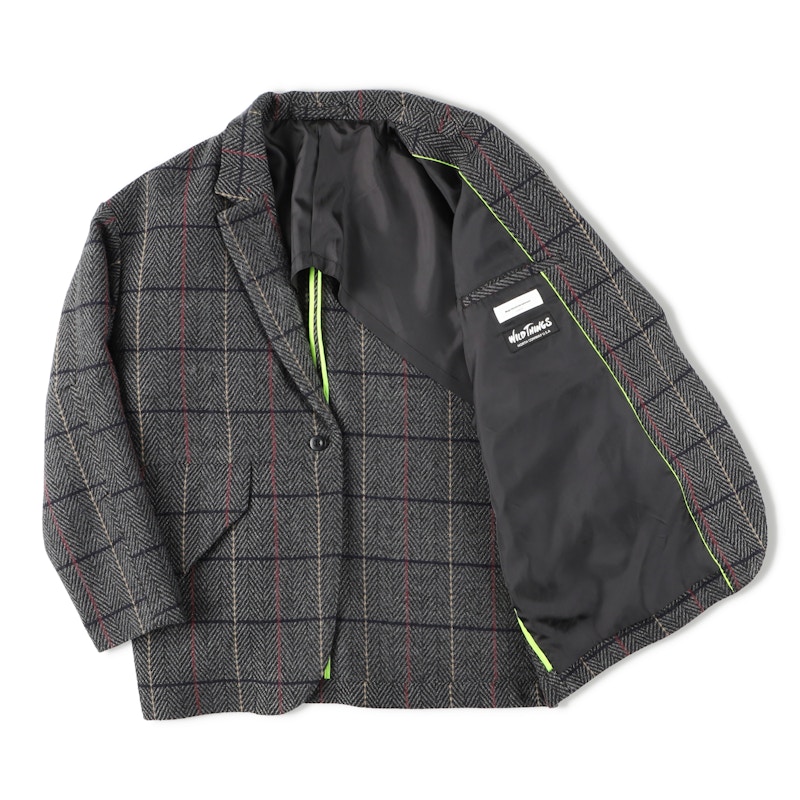 Magic Stick x Wildthings Mil Wide 1B Jacket Grey Plaid - FW21