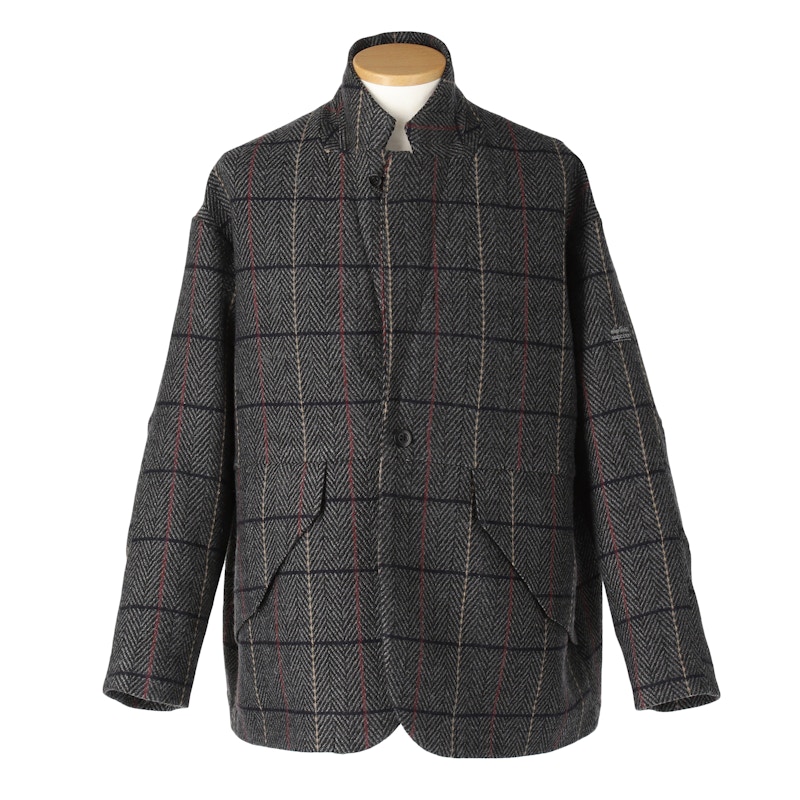 Magic Stick x Wildthings Mil Wide 1B Jacket Grey Plaid - FW21 Uomo