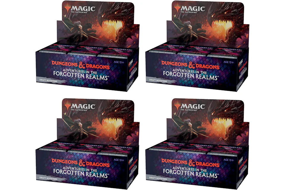 Magic: The Gathering TCG Adventures in the Forgotten Realms Draft Booster Box 4x Lot