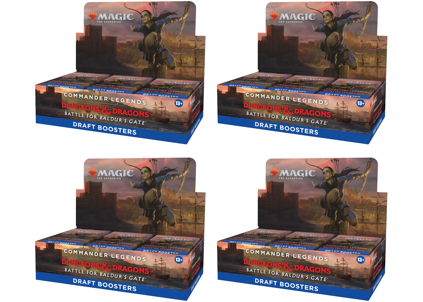 Magic: The Gathering TCG Commander Legends: Battle for Baldur's Gate Draft Booster Box 4x Lot - US Magic: The Gathering TCG Commander Legends: Battle for Baldur's Gate Draft Booster Box 4x Lot - US