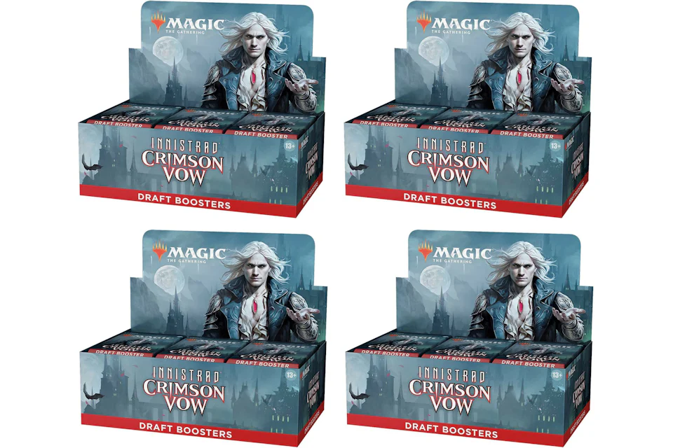Magic: The Gathering TCG Innistrad: Crimson Vow Draft Booster Box 4x Lot