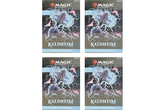Magic : The Gathering TCG Kaldheim 15 cartes Collector Booster Pack 4x Lot