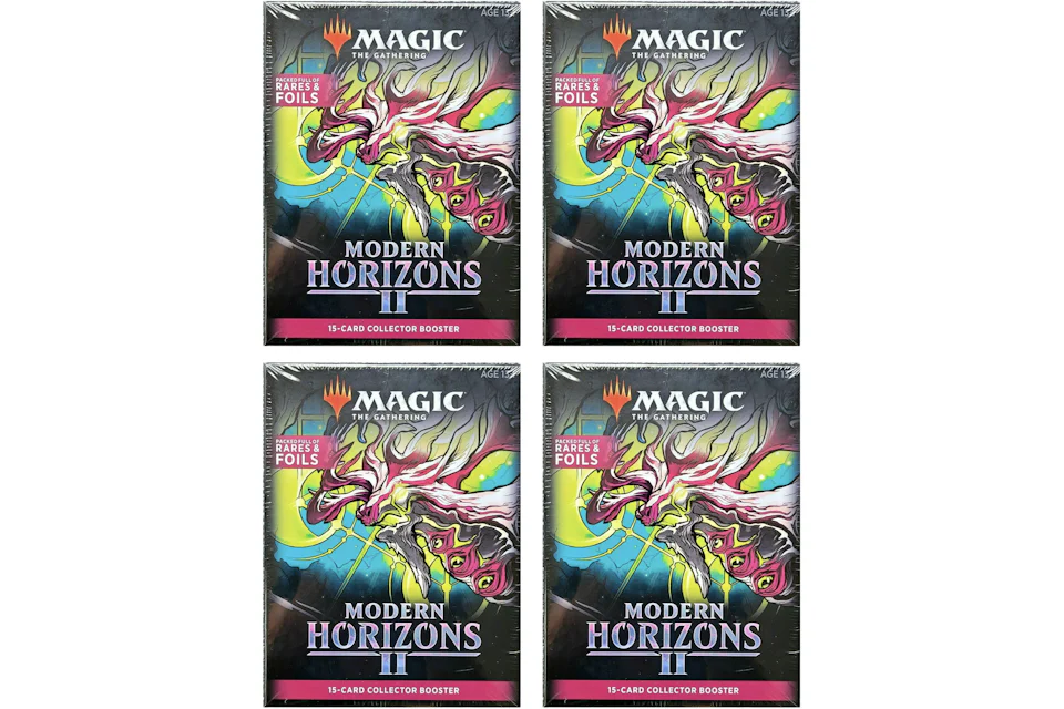Magic: The Gathering TCG Modern Horizons 2 15-Card Collector Booster Pack 4x Lot