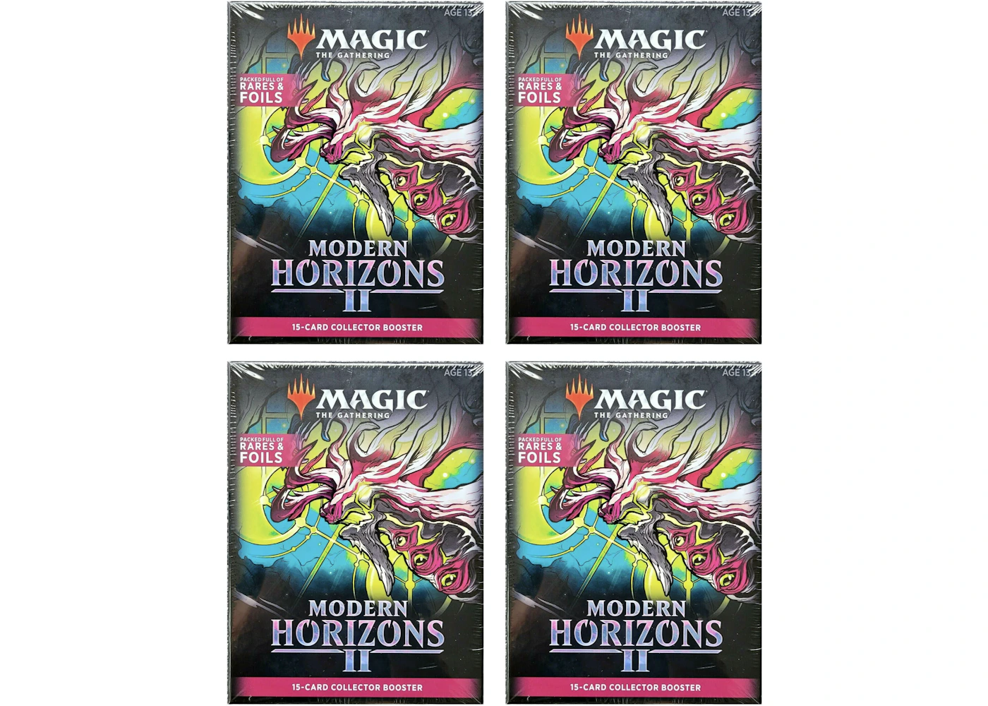 Magic: The Gathering TCG Modern Horizons 2 15-Card Collector Booster Pack 4x Lot - US Magic: The Gathering TCG Modern Horizons 2 15-Card Collector Booster Pack 4x Lot - US
