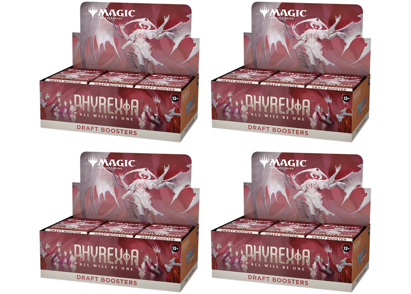 Magic: The Gathering TCG Phyrexia: All Will Be One Draft Booster Box 4x Lot - US Magic: The Gathering TCG Phyrexia: All Will Be One Draft Booster Box 4x Lot - US