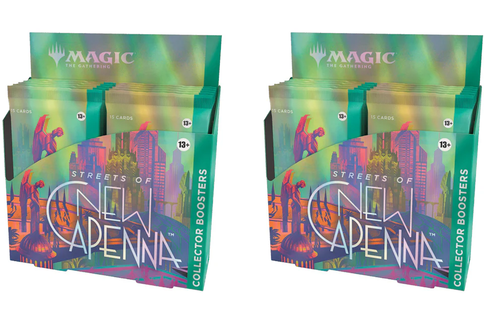 Magic: The Gathering TCG Streets of New Capenna Collector Booster Box - 12 Packs (180 Cards + 1 Box Topper) 2x Lot