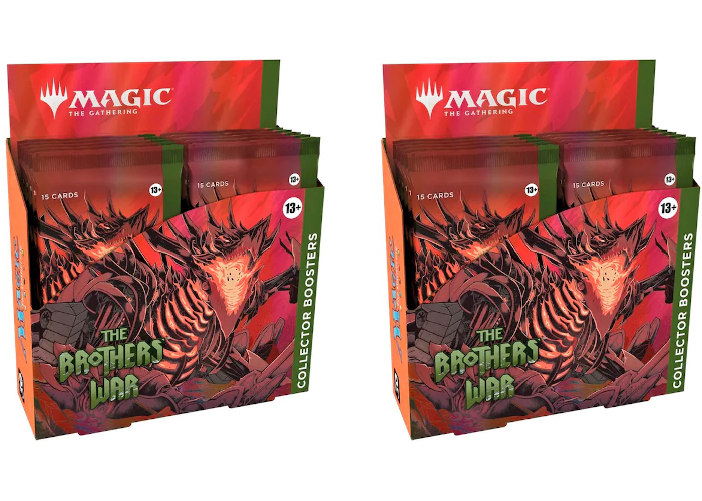 Magic: The Gathering TCG The Brothers' War Collector Booster Box 12 Packs (180 Cards) 2x Lot - US Magic: The Gathering TCG The Brothers' War Collector Booster Box 12 Packs (180 Cards) 2x Lot - US
