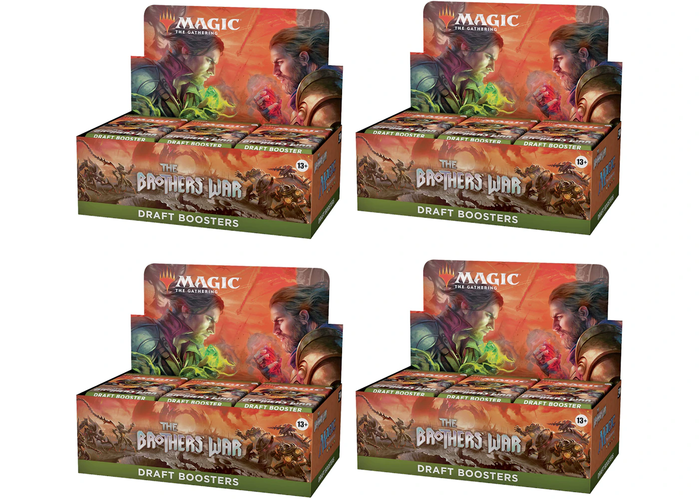Magic: The Gathering TCG The Brothers' War Draft Booster Box 4x Lot - US Magic: The Gathering TCG The Brothers' War Draft Booster Box 4x Lot - US