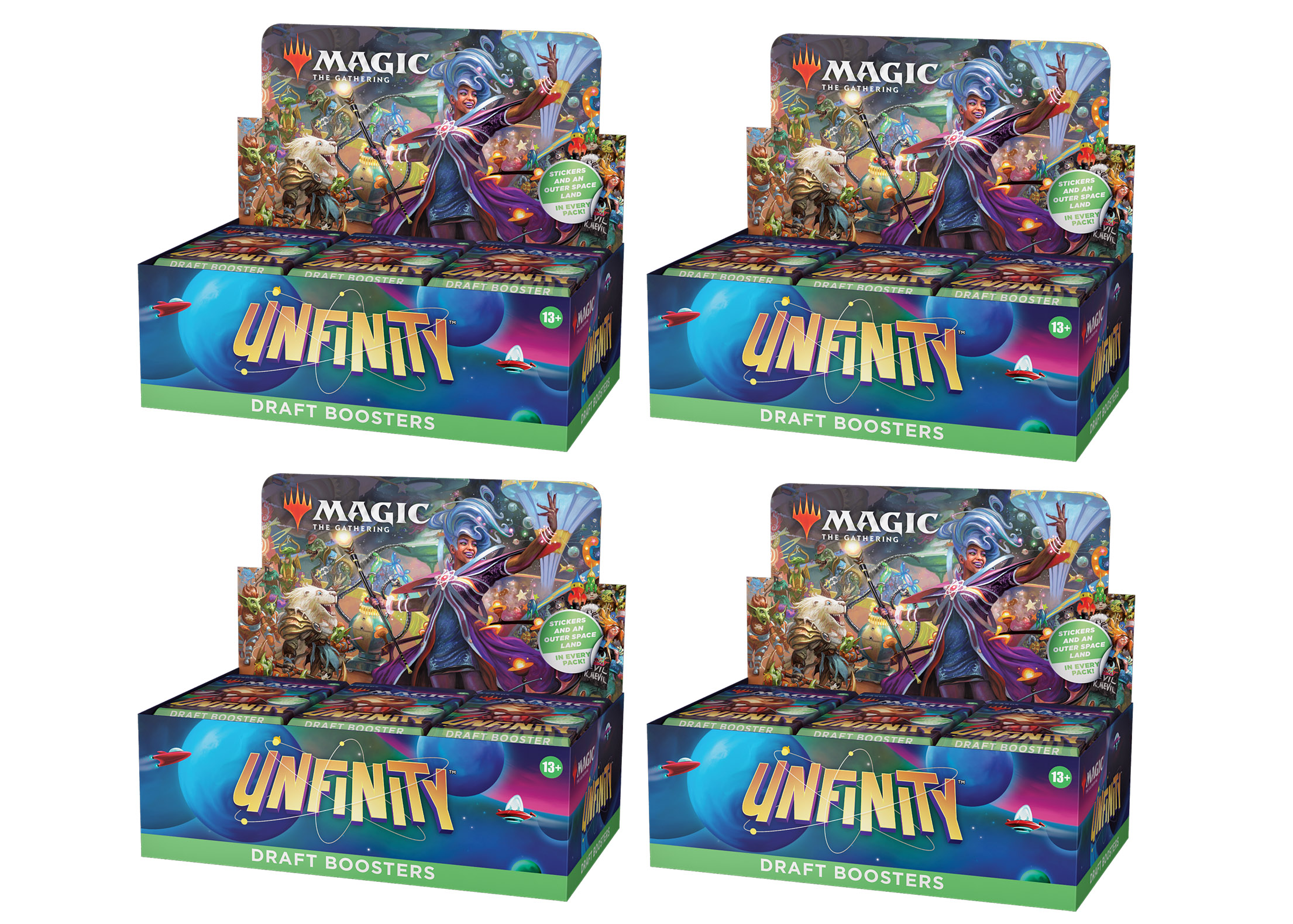 Magic: The Gathering TCG Unfinity Draft Booster Box 4x Lot - US