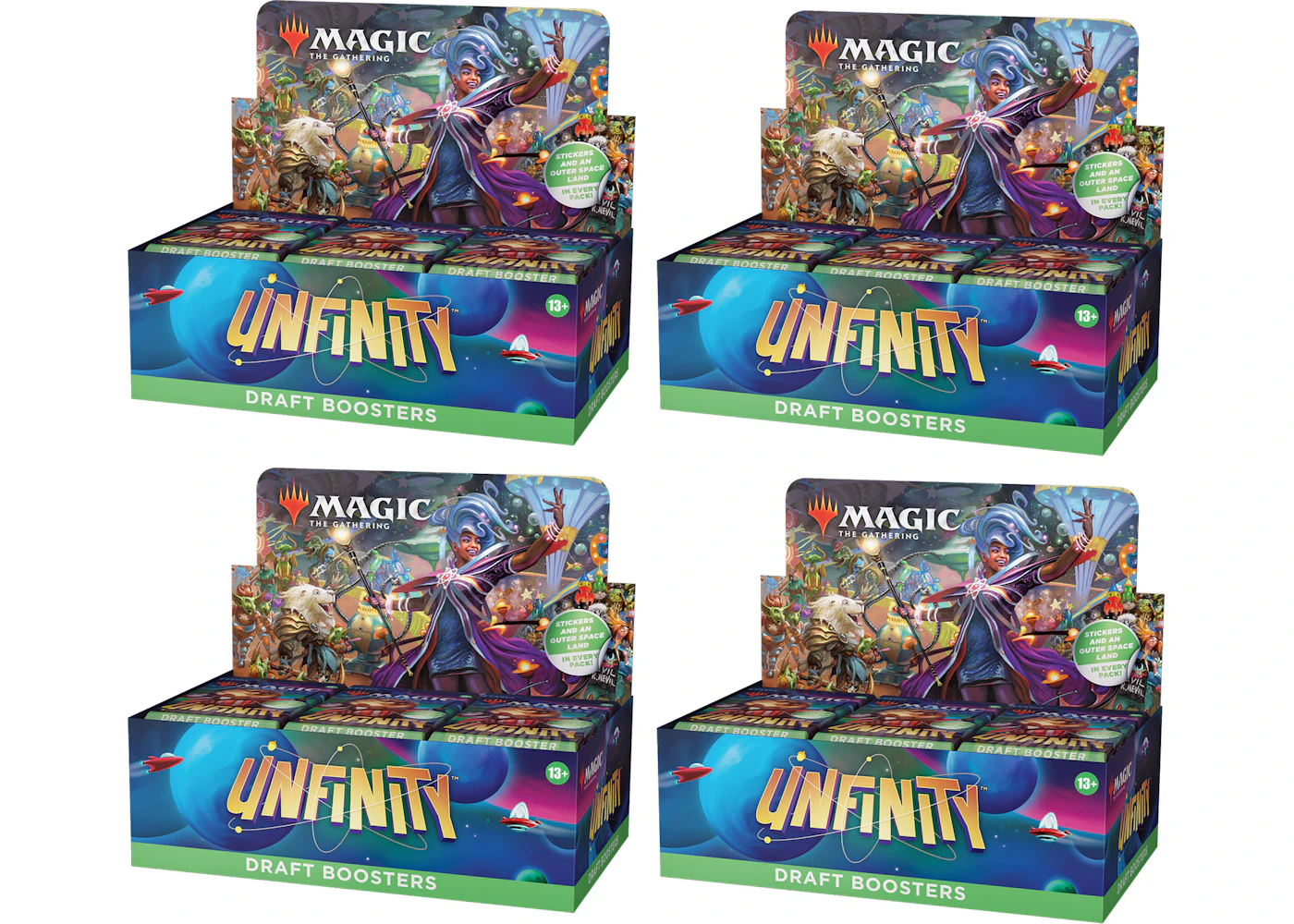 Magic: The Gathering TCG Unfinity Draft Booster Box 4x Lot - US Magic: The Gathering TCG Unfinity Draft Booster Box 4x Lot - US