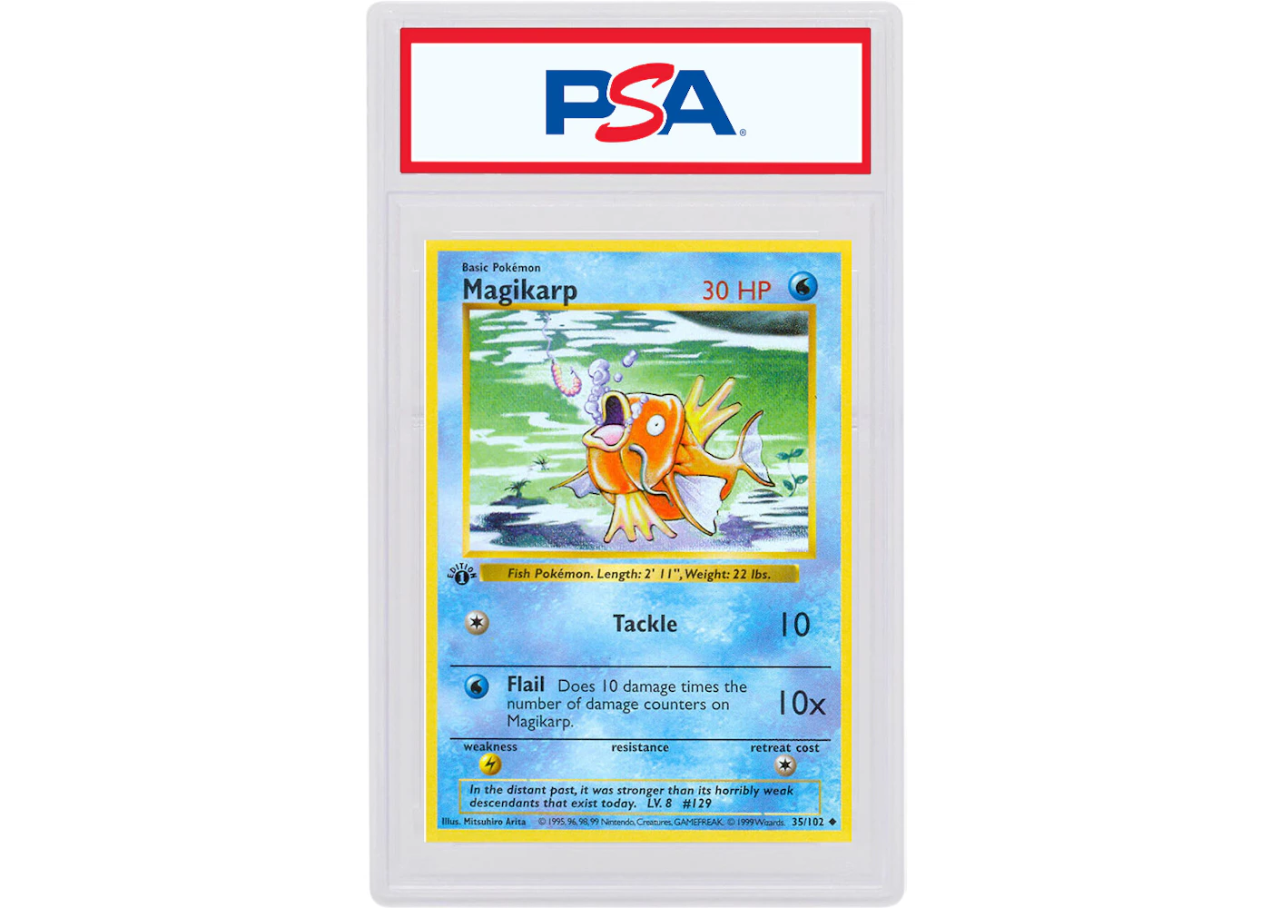 Magikarp 1999 Pokemon TCG Base Set 1st Edition #35/102 (PSA or BGS Graded) - 1999 - US Magikarp 1999 Pokemon TCG Base Set 1st Edition #35/102 (PSA or BGS Graded) - 1999 - US