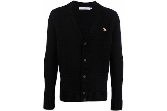Maison Kitsune Baby Fox Patch Cosy Cardigan Marine