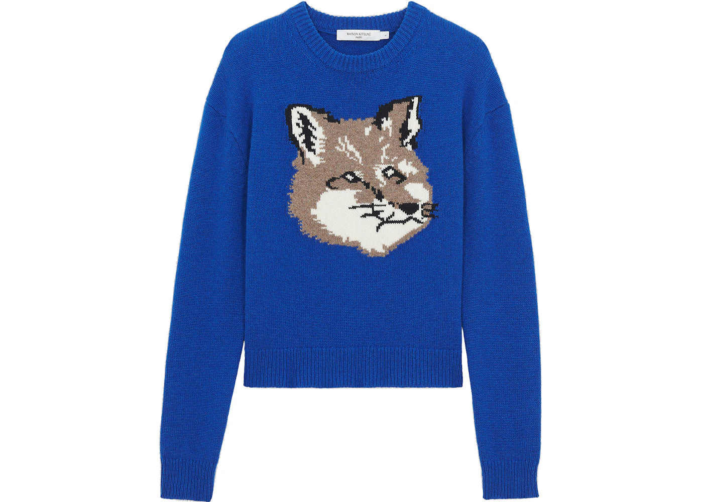 Maison Kitsune Big Fox Head Pullover Royal Blue - FW21 - US