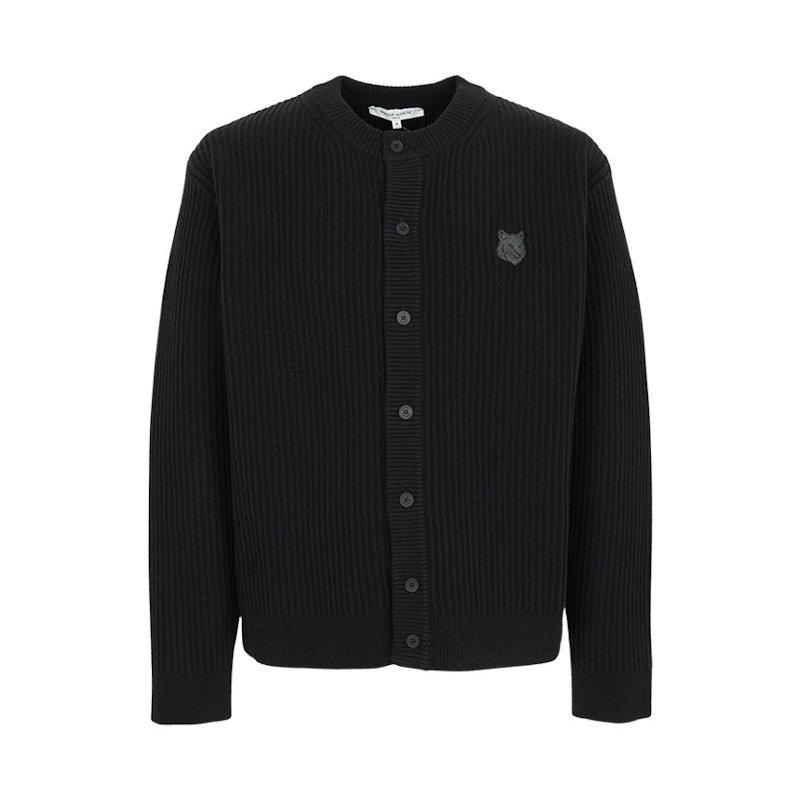 MAISON KITSUNE カーディガン black BOLD FOX Maison Kitsune Bold Fox Head Cardigan Black メンズ - JP